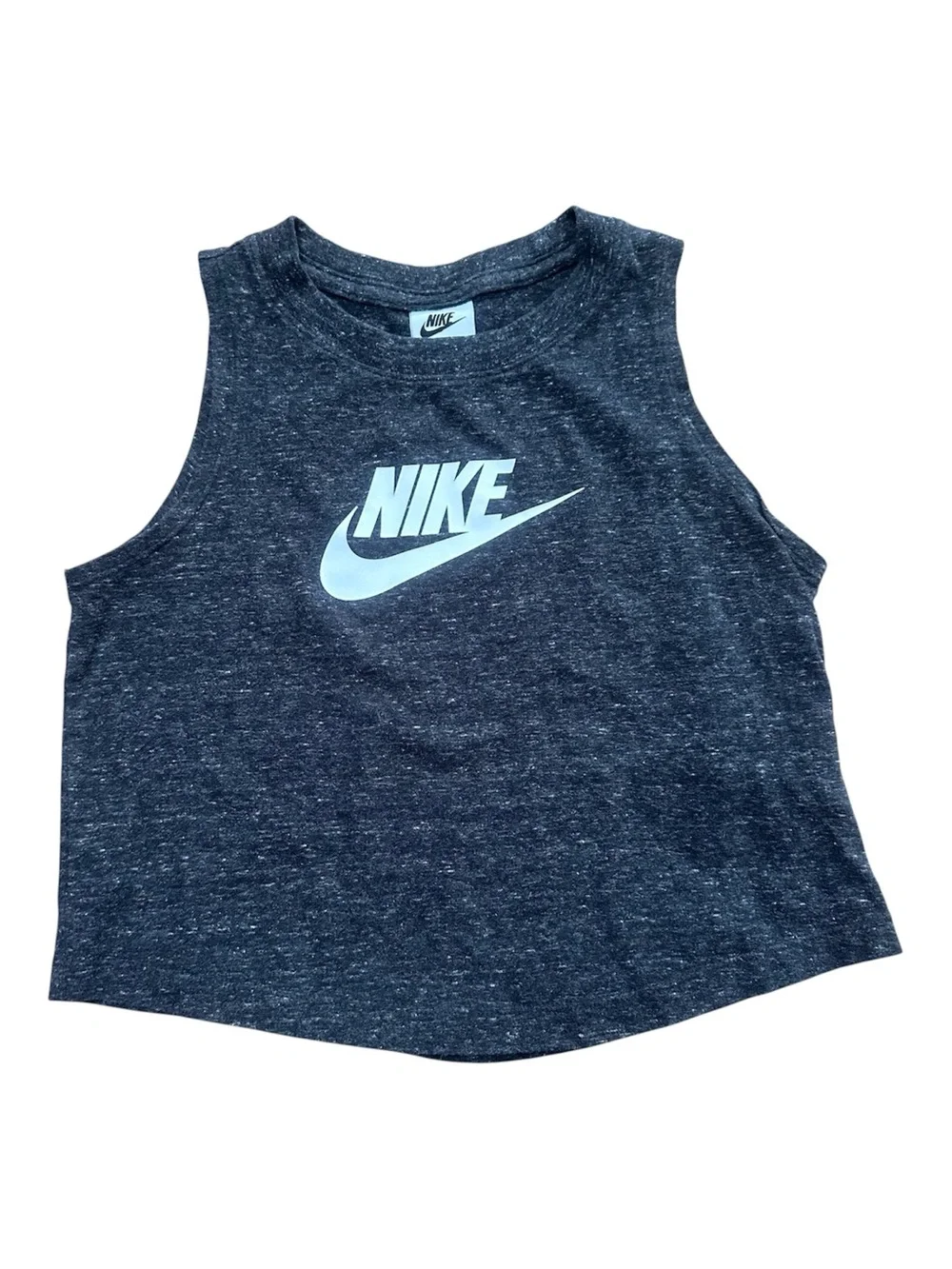 Nike heather gray crop tank top women’s medium